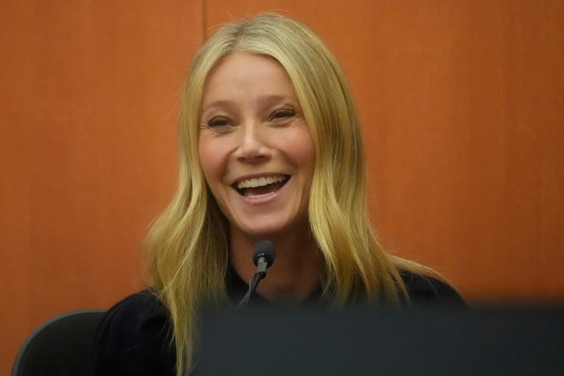 Memes and tweets reacting to Gwyneth Paltrow's ski crash trial verdict. 