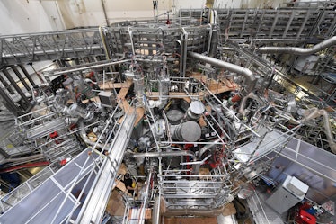 The workshop housing the experimental Wendelstein 7-X fusion reactor in Greifswald, Germany, 23 Febr...