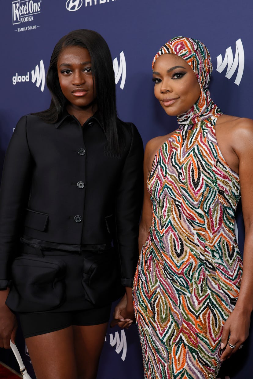 BEVERLY HILLS, CALIFORNIA - MARCH 30: (L-R) Zaya Wade and Gabrielle Union attend the GLAAD Media Awa...