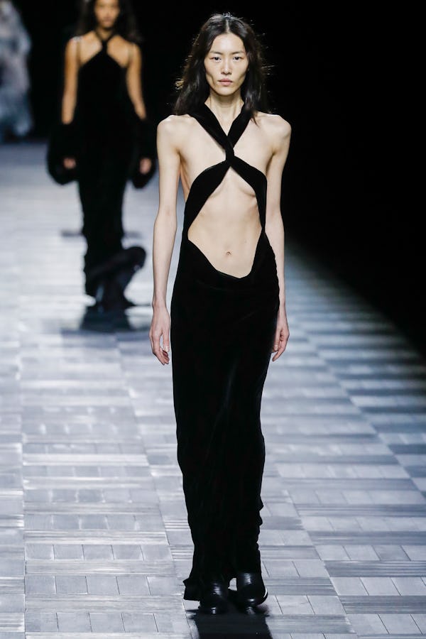 A model at Ann Demeulemeester.