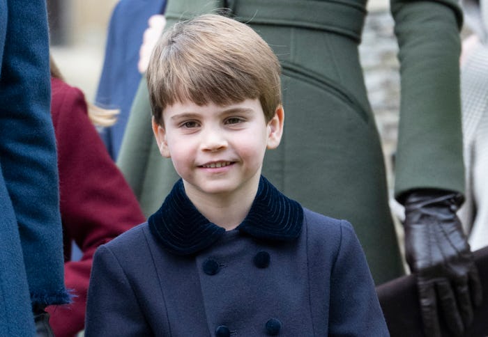 SANDRINGHAM, NORFOLK - DECEMBER 25: Prince Louis of Wales attends the Christmas Day service at St Ma...