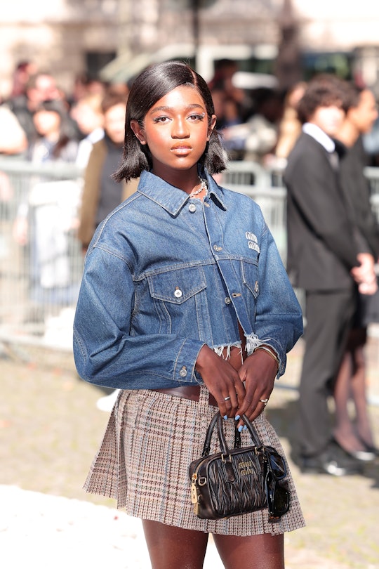Zaya Wade attends the Miu Miu Womenswear Spring/Summer 2023 show as part of Paris Fashion Week  on O...