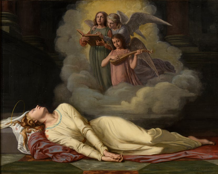 Dying Saint Cecilia hears a celestial concert, 1869. Found in the collection of the Musée des Beaux-...