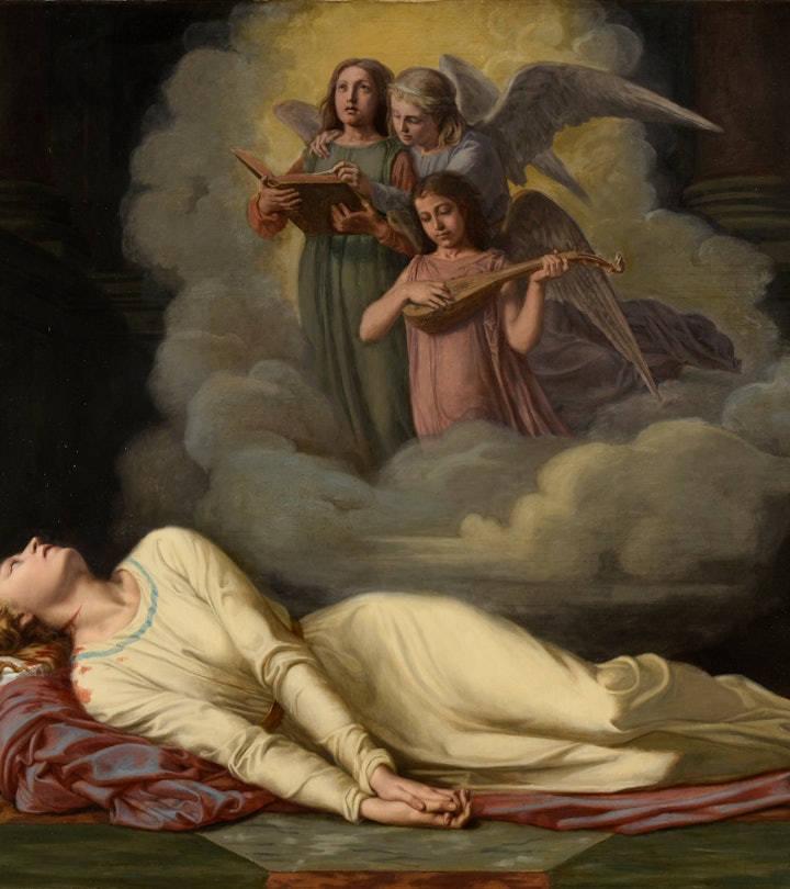 Dying Saint Cecilia hears a celestial concert, 1869. Found in the collection of the Musée des Beaux-...