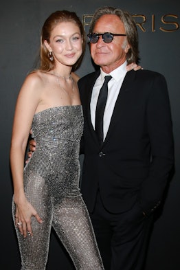 Gigi Hadid and Mohamed Hadid attend the launch of Messika By Gigi Hadid 