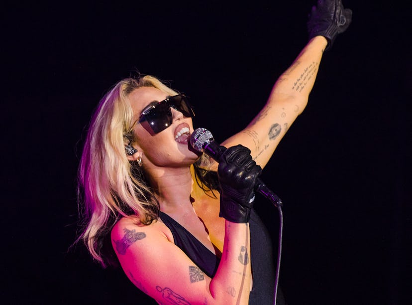 Miley Cyrus, who just ended her Saturn return in astrology, performs live on stage during day two o...