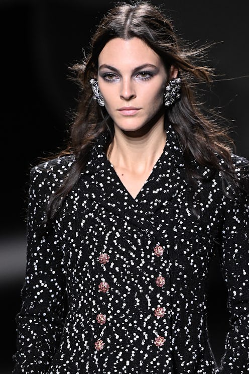 A model walks the runway during the Chanel Womenswear Fall Winter 2023-2024 show as part of Paris F...