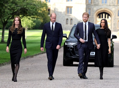 Royal family members Prince William, Kate Middleton, King Charles III, and Queen Camilla didn't atte...