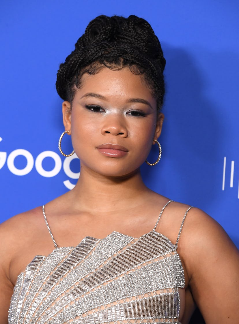 LOS ANGELES, CALIFORNIA - MARCH 21: Storm Reid arrives at the Fashion Trust US Awards at Goya Studio...