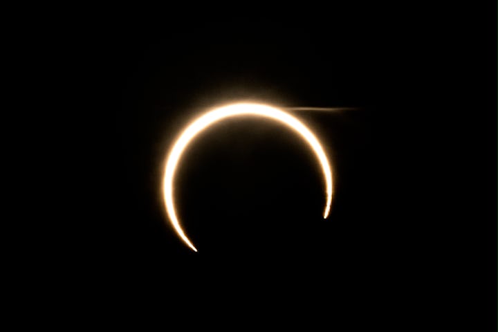 A solar eclipse.