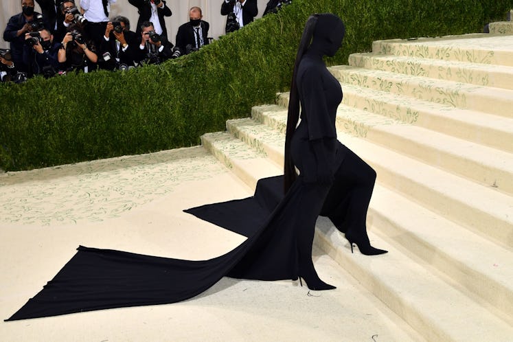 Kim Kardashian arrives for the 2021 Met Gala at the Metropolitan Museum of Art