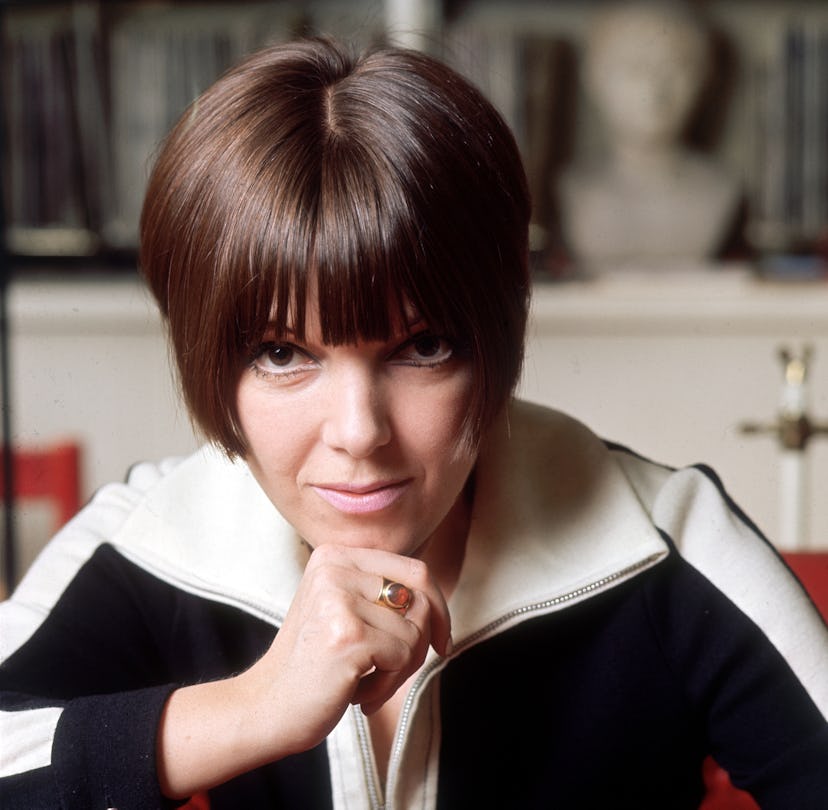 Circa 1965: Fashion guru and dress designer Mary Quant at her home. (Photo by Keystone/Getty Image...