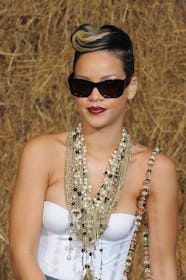 Rihanna at "Chanel" ready-to-wear Spring/Summer 2010 collection during Paris Fashion Week. (Photo by...