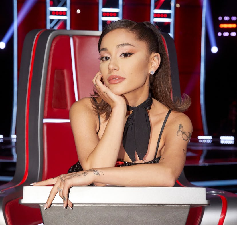 THE VOICE -- "Blind Auditions" -- Pictured: Ariana Grande -- (Photo by: Trae Patton/NBC/NBCU Photo B...