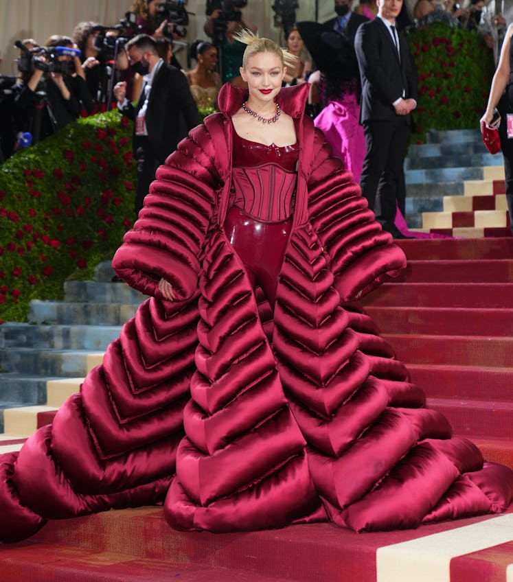 Gigi Hadid attends The 2022 Met Gala Celebrating "In America: An Anthology of Fashion"