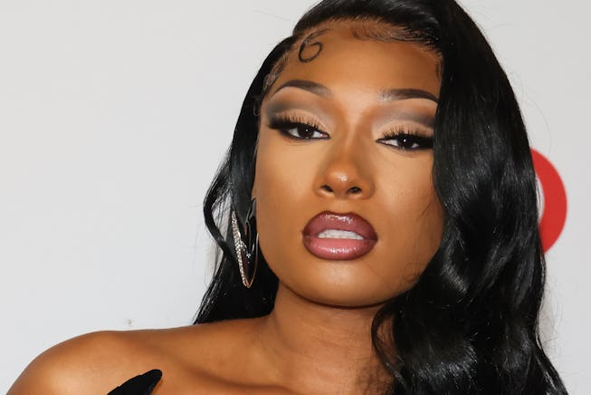 LOS ANGELES, CALIFORNIA - MARCH 22: Megan Thee Stallion attends the 2022 iHeartRadio Music Awards at...