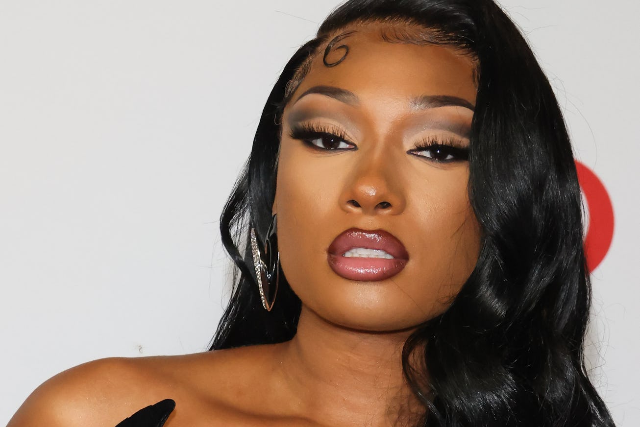 LOS ANGELES, CALIFORNIA - MARCH 22: Megan Thee Stallion attends the 2022 iHeartRadio Music Awards at...