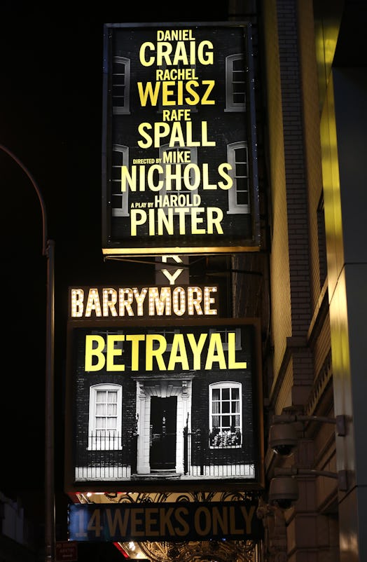 NEW YORK, NY - JULY 23: Ethel Barrymore Theatre Marquee Unveiling for "Betrayal" starring Rachel Wei...