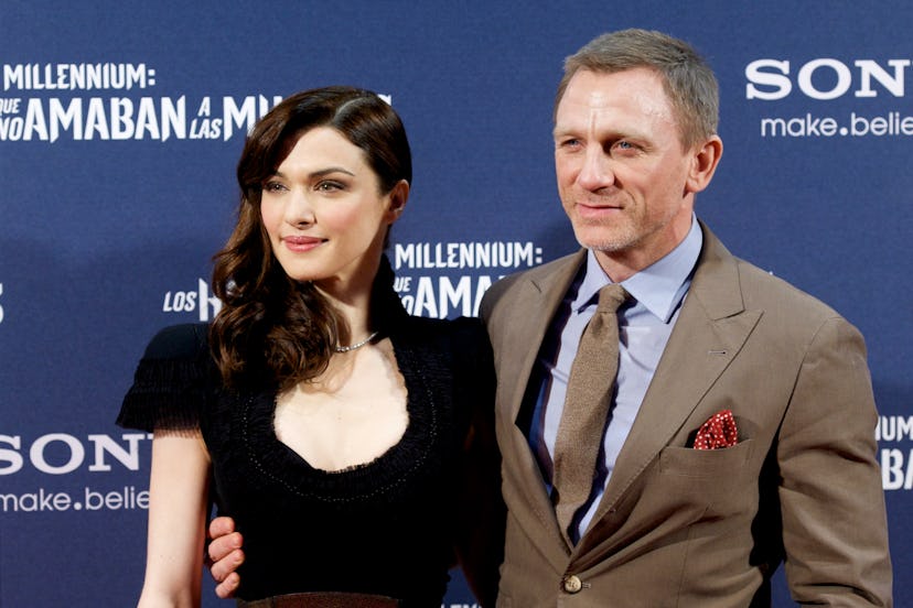 MADRID, SPAIN - JANUARY 04:  Rachel Weisz (L) and Daniel Craig (R) attend the "Millennium: The Girl ...