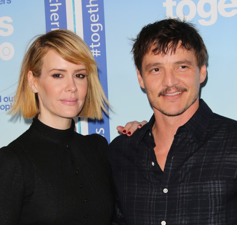 HOLLYWOOD, CA - JANUARY 06: Actors Sarah Paulson (L) and Pedro Pascal (R) attend the premiere of HB...