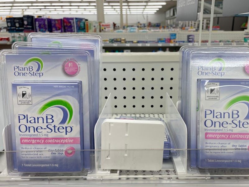 Plan-B, emergency contraceptive, on the self in a drug store in Annapolis, Maryland, on July 6, 2022...