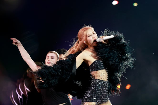 INDIO, CALIFORNIA - APRIL 22: Rosé of BLACKPINK performs at the Coachella Stage during the 2023 Coac...