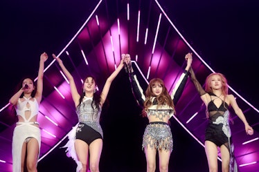 Jennie, Jisoo, Lisa, and Rosé of BLACKPINK perform at the Coachella Stage 