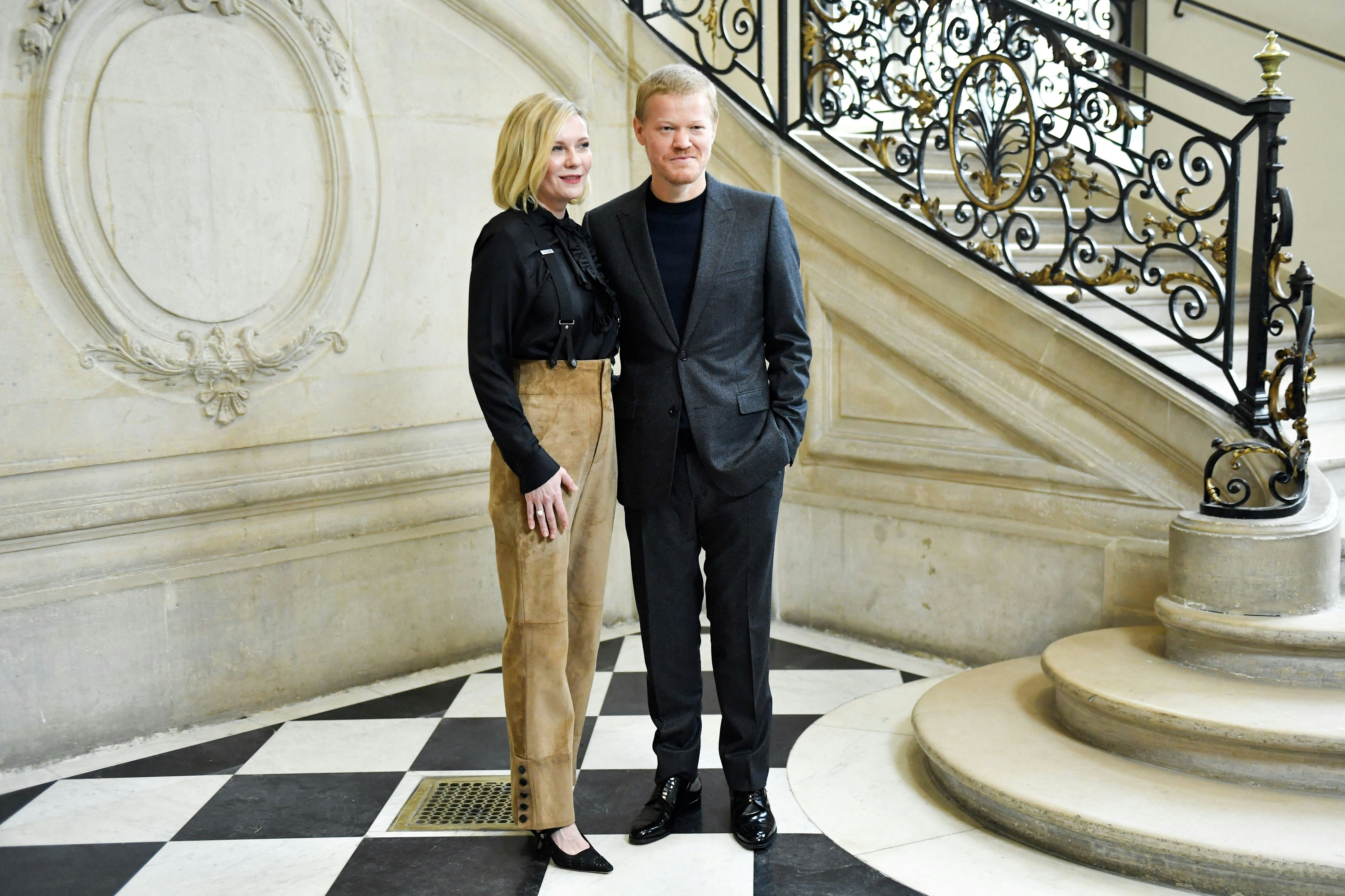 US actress Kirsten Dunst and her husband US actor Jesse Plemons pose during the Christian Dior photo&hellip;