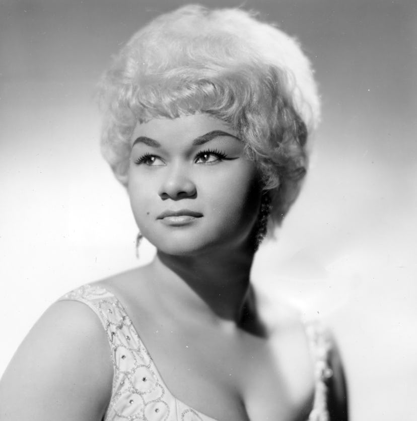 Music baby names inspiration Etta James in a portrait of her with blonde hair, January 21, 1963.