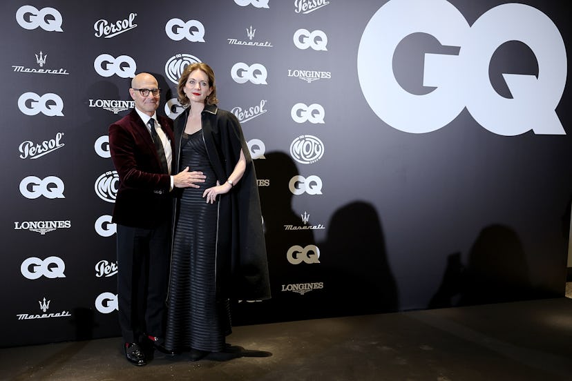 Stanley Tucci and Felicity Blunt attend the "GQ Men Of The Year" Red Carpet