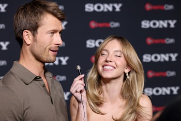 Glen Powell (L) and Sydney Sweeney of "Anyone But You" 