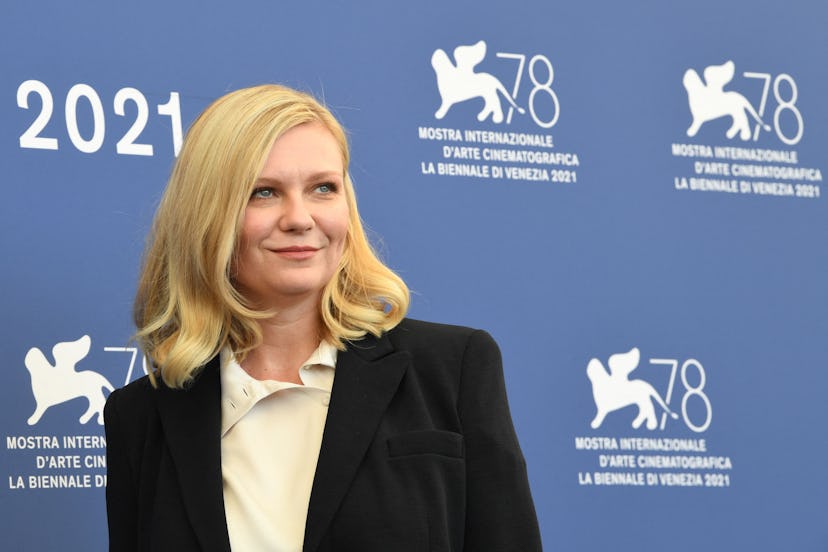 US actress Kirsten Dunst attends a photocall for the film "The Power of the Dog" presented in compet...