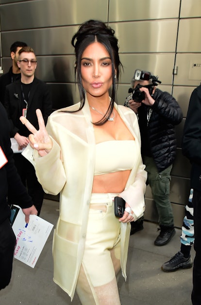 Kim Kardashian is seen walking in soho on April 25, 2023