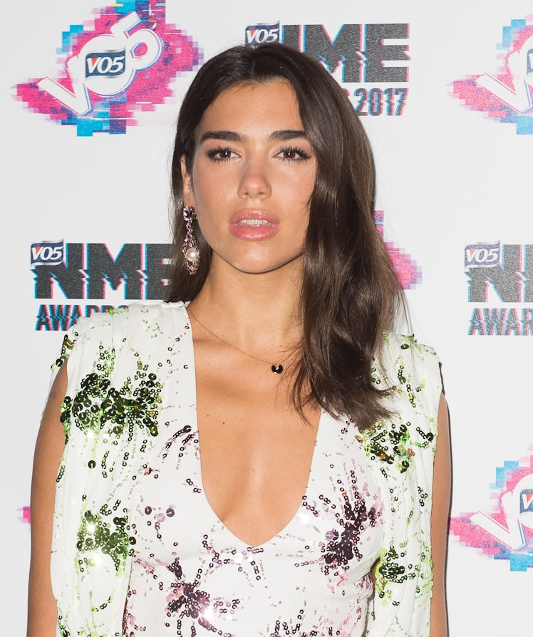 Dua Lipa arrives at the VO5 NME awards 2017 on February 15, 2017 in London.