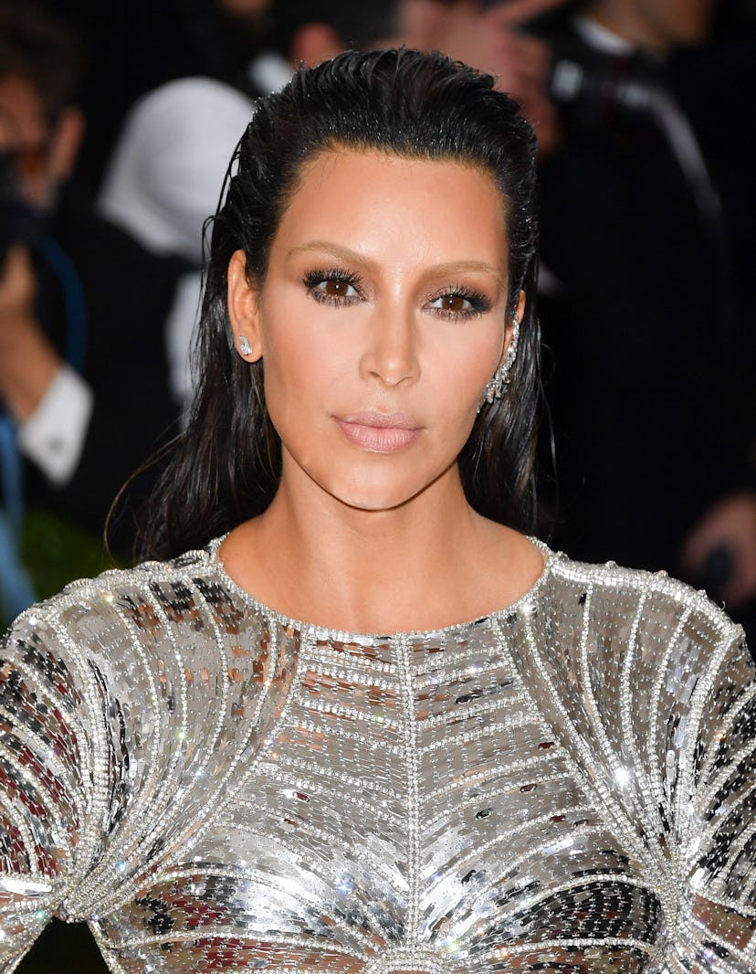Kim Kardashian's hair & makeup at the  'Manus x Machina: Fashion in an Age of Technology' Met Gala i...