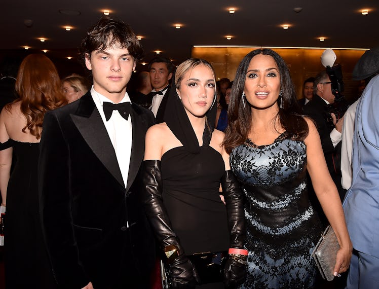 Valentina Paloma Pinault, Augustin James Evangelista and Salma Hayek