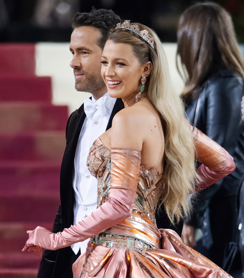 Blake Lively and Ryan Reynolds arrive to the 2022 Met Gala.