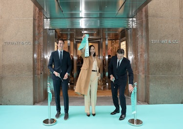 NEW YORK, NEW YORK - APRIL 26: (L-R) Alexandre Arnault, Executive Vice President of Tiffany & Co., G...