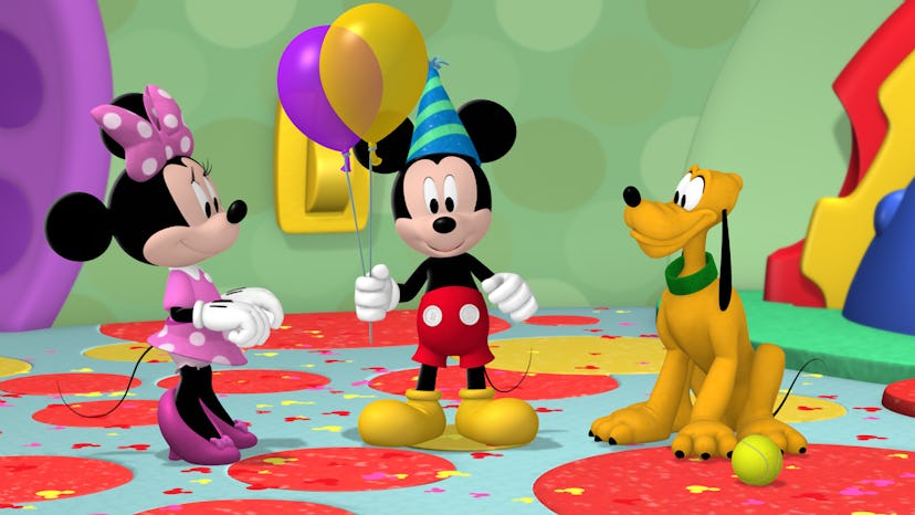 74c665a7 3bba 4384 8bbd 1a276c8c4d15 getty 461028246 MICKEY MOUSE CLUBHOUSE - "Mickey's Happy Mousekeday" - It's Mickey's birthday, and for his birthday ...