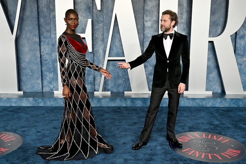 BEVERLY HILLS, CALIFORNIA - MARCH 12: Jodie Turner-Smith, Joshua Jackson attend the 2023 Vanity Fair...