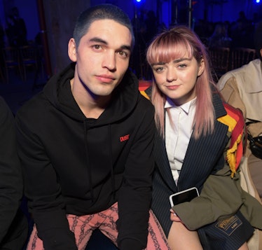 Reuben Selby and Maisie Williams backstage 