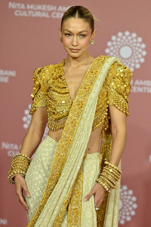 Gigi Hadid attended the inauguration of the Nita Mukesh Ambani Cultural Centre (NMACC).
