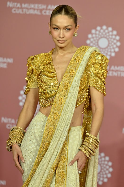 Gigi Hadid attended the inauguration of the Nita Mukesh Ambani Cultural Centre (NMACC).