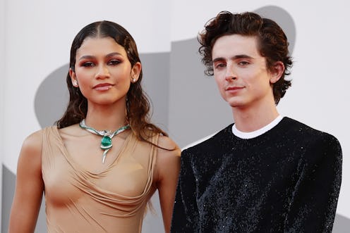 VENICE, ITALY - SEPTEMBER 03: Zendaya and Timothée Chalamet attend the red carpet of the movie "Dune...