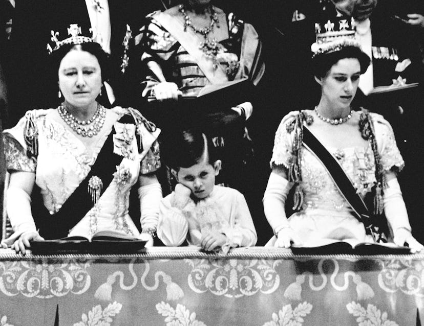The coronation wasn't exactly exciting for young Prince Charles.