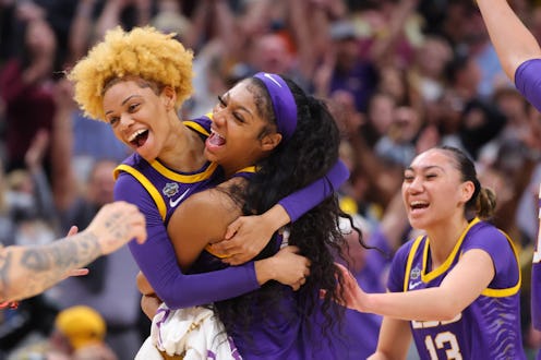 LSU women's basketball player Angel Reece, who was the MVP in the Final Four championship game for t...