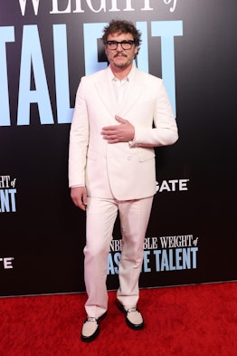 Pedro Pascal attends the New York premiere of "The Unbearable Weight of Massive Talent" on April 10,...