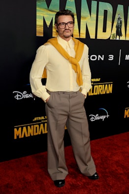 Pedro Pascal attends the Los Angeles premiere Of Disney+ 'The Mandalorian' Season 3 on February 28, ...