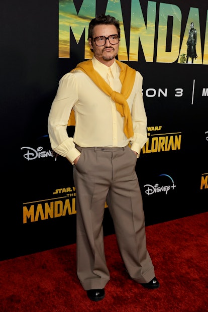 Pedro Pascal attends the Los Angeles premiere Of Disney+ 'The Mandalorian' Season 3 on February 28, ...