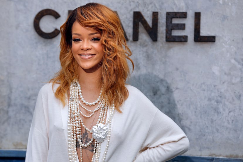 Rihanna looks chic at a Chanel fashion show in 2013.
